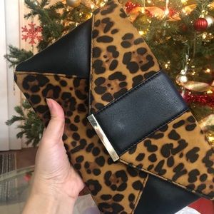 INC leopard clutch